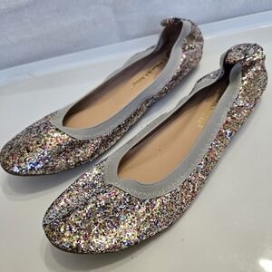 Chase & Chloe Glitter Ballet Flats